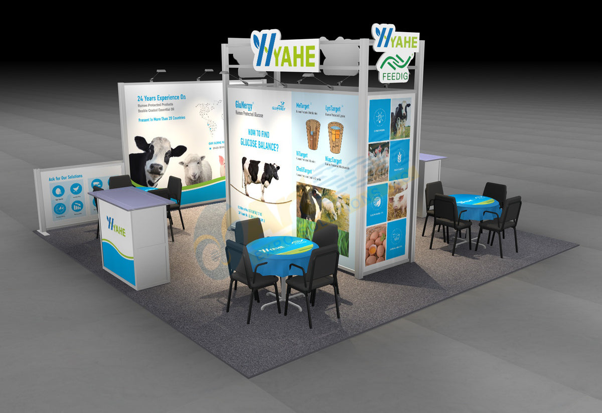 Artsoft Expo Solutions Inc. Model 1366 20x20 rental display panel with black frame and fabric surface for trade show booths
