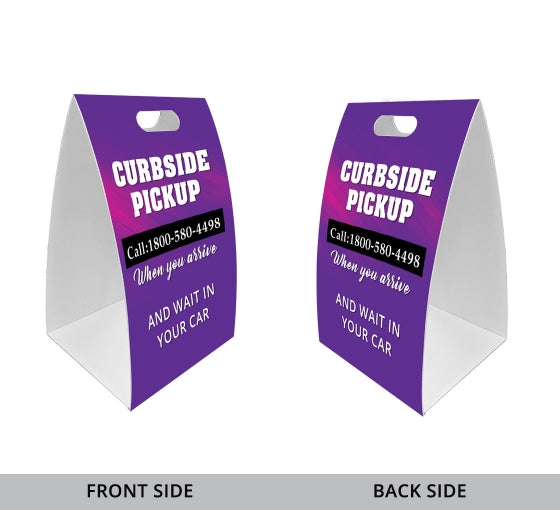 Portable sidewalk sign from Artsoft Expo Solutions Inc. with a sturdy frame and customizable sign panel for outdoor advertising.