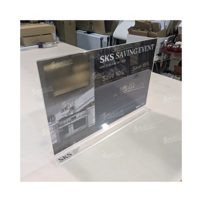 Acylic Table Top Sign Holder 17" x 11"