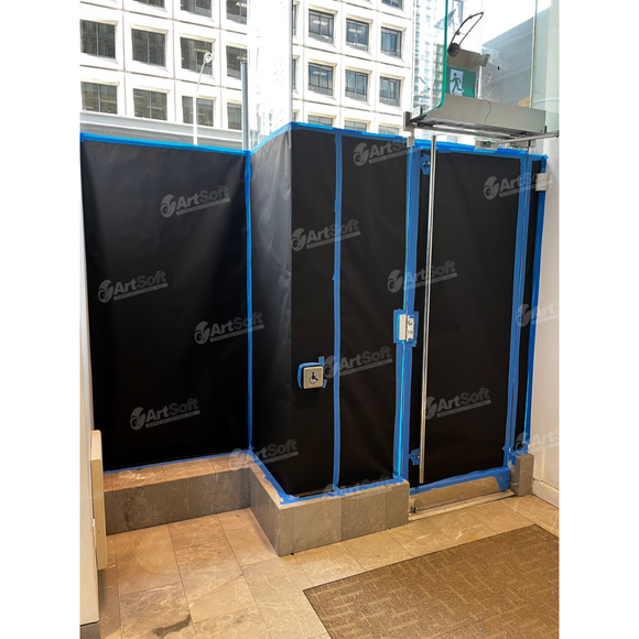 Retail Window Covering - Black Kraft Paper