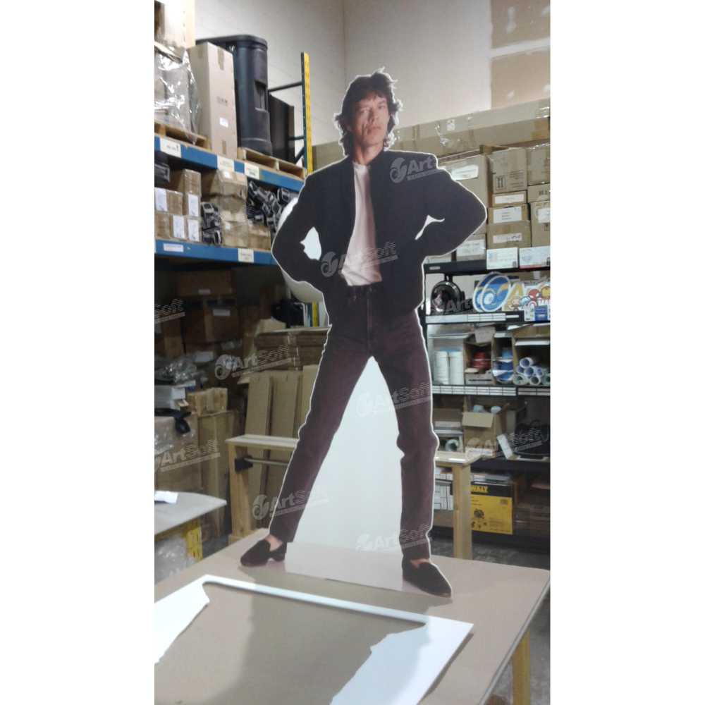 Life size cutout sign from Artsoft Expo Solutions Inc., featuring a realistic full-body display for events or promotions.