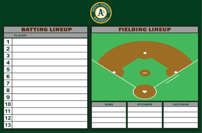Baseball Line-Up Magnetic Board