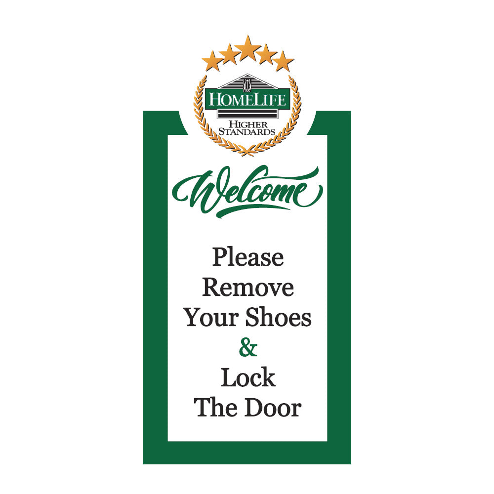 Remove Shoe Sign