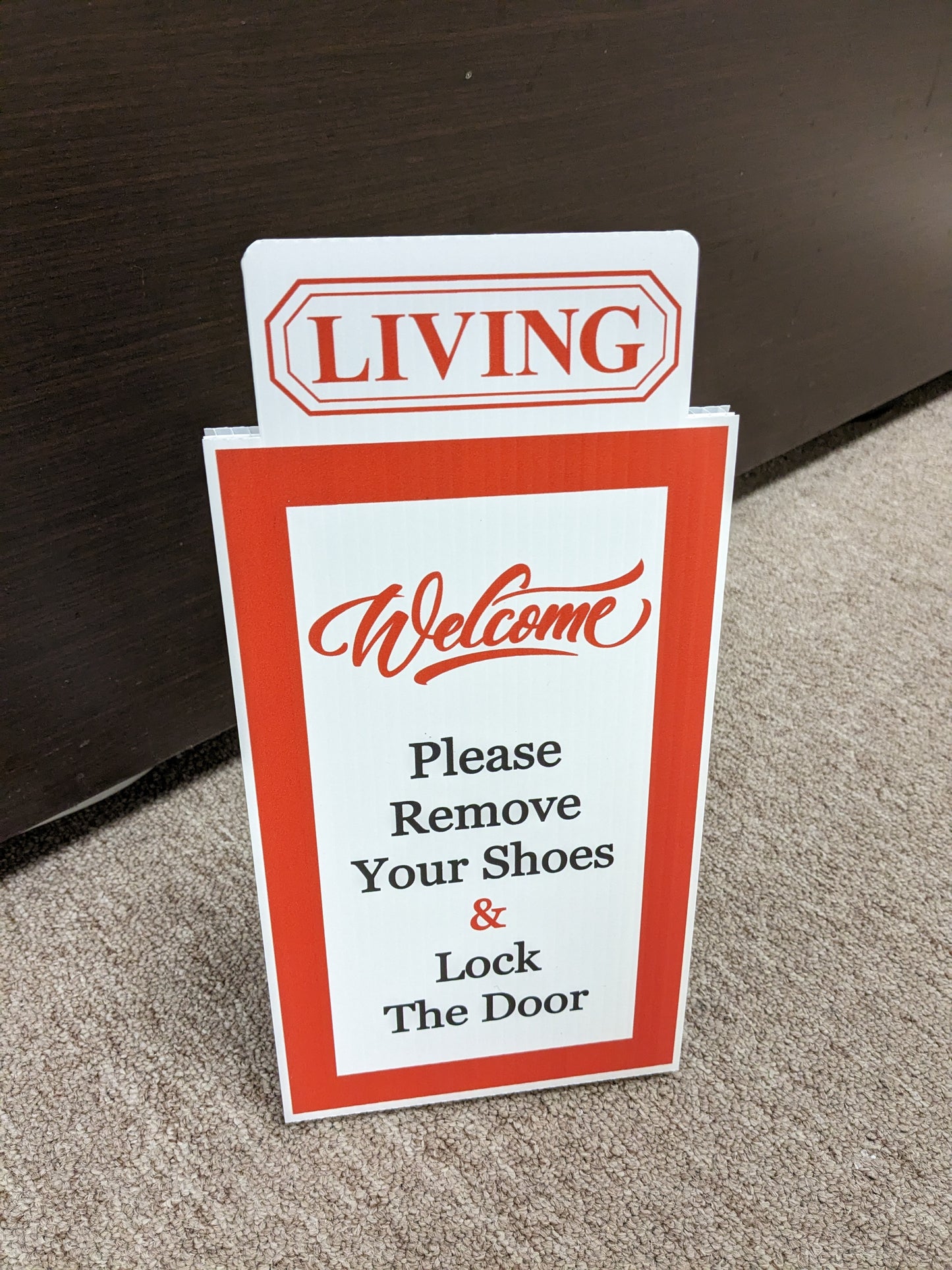 Remove Shoe Sign