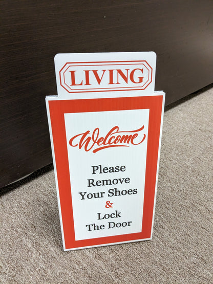 Remove Shoe Sign