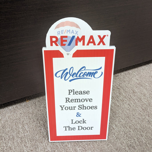Remove Shoe Sign