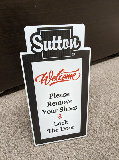 Remove Shoe Sign
