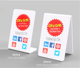 Heat Bent Table Tent Sign (3mm PVC / Acrylic)