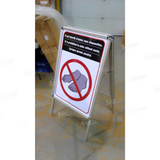 Aluminum Snap Edge A-Frame Sign - Silver