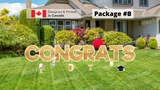 24" Tall Congrats Gold Glitter Letters Yard Card Sets (Total 14pcs) | Birthday Yard Sign (Y-0004)