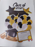 Graduation Sign + Decors (Total 12 pcs set) | Yard Sign Outdoor Lawn Decorations