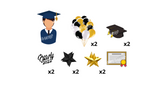 Graduation Sign + Decors (Total 12 pcs set) | Yard Sign Outdoor Lawn Decorations