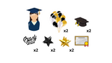 Graduation Sign + Decors (Total 12 pcs set) | Yard Sign Outdoor Lawn Decorations