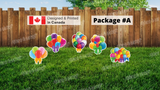 Balloon Signs Package – Balloons 18"-24" Tall (Total 5pcs or 10pcs) | Yard Sign Outdoor Lawn Decorations