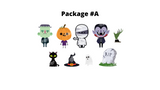 Halloween Signs Package – Characters 24" Tall + Decors (Total 8 or 18pcs) | Yard Sign Outdoor Lawn Decorations | Happy Halloween Series