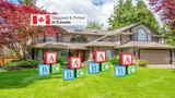 ABC Blocks Sign Package – 24" Tall (Total 4 pcs) | Yard Sign Outdoor Lawn Decorations