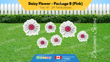 Daisy Flower - Yellow and Pink Package (Total 6 or 12pcs)  | Yard Sign Outdoor Lawn Decorations | Yardabrate Designer Series