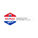 Custom Printed for Realtor | Real Estate Giant Key Cutout w Custom Name and contact info for Social Media and Photo Props | Made in Canada