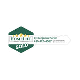 Custom Printed for Realtor | Real Estate Giant Key Cutout w Custom Name and contact info for Social Media and Photo Props | Made in Canada