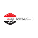 Custom Printed for Realtor | Real Estate Giant Key Cutout w Custom Name and contact info for Social Media and Photo Props | Made in Canada
