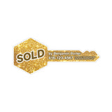 Custom Printed for Realtor | Real Estate Giant Key Cutout w Custom Name and contact info for Social Media and Photo Props | Made in Canada