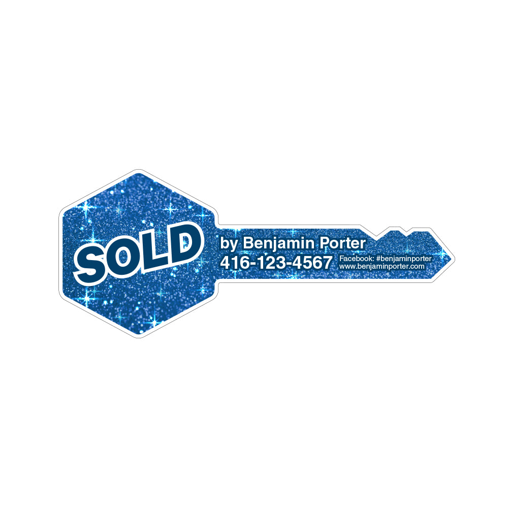 Custom Printed for Realtor | Real Estate Giant Key Cutout w Custom Name and contact info for Social Media and Photo Props | Made in Canada