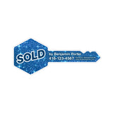 Custom Printed for Realtor | Real Estate Giant Key Cutout w Custom Name and contact info for Social Media and Photo Props | Made in Canada