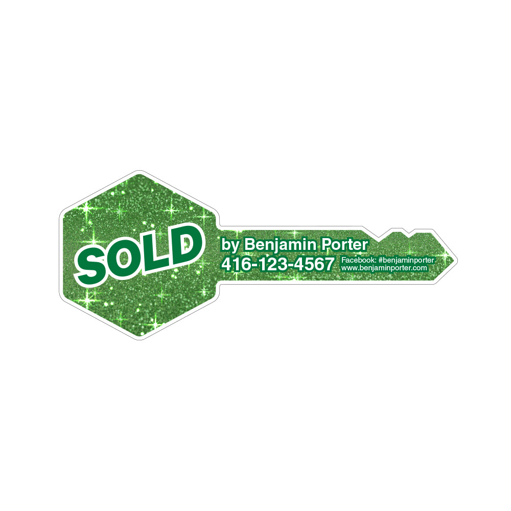 Custom Printed for Realtor | Real Estate Giant Key Cutout w Custom Name and contact info for Social Media and Photo Props | Made in Canada