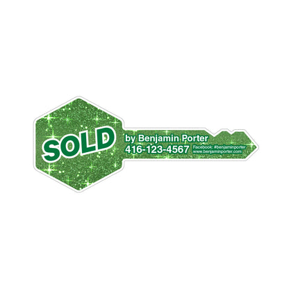 Custom Printed for Realtor | Real Estate Giant Key Cutout w Custom Name and contact info for Social Media and Photo Props | Made in Canada