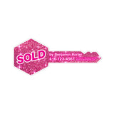 Custom Printed for Realtor | Real Estate Giant Key Cutout w Custom Name and contact info for Social Media and Photo Props | Made in Canada