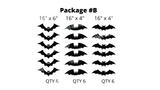 Black Scary Bats for Halloween Yard Decoration (Total 6 / 9 / 12 / 18 pcs) | Yard Sign Outdoor Lawn Decorations | Happy Halloween Series