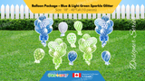 Balloon Package - Sparkle Glitter Style Package (Total 10 pcs) - 16 Colour Combinations  | Birthday Yard Sign (Y-0338)
