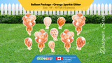 Balloon Package - Sparkle Glitter Style Package (Total 10 pcs) - 16 Colour Combinations  | Birthday Yard Sign (Y-0338)