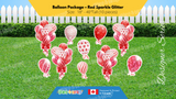 Balloon Package - Sparkle Glitter Style Package (Total 10 pcs) - 16 Colour Combinations  | Birthday Yard Sign (Y-0338)