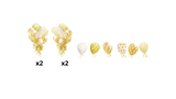 Balloon Package - Gold Sparkle Glitter Style Package (Total 10 pcs)  | Yard Sign Outdoor Lawn Decorations | Yardabrate Designer Series
