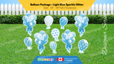 Balloon Package - Sparkle Glitter Style Package (Total 10 pcs) - 16 Colour Combinations  | Birthday Yard Sign (Y-0338)