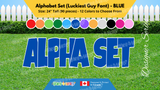 Alphabet Set (Solid Color) 24" Tall Individual Lettering (Luckiest Guy Font) Total 90 pcs | Yard Sign Outdoor Lawn Decorations | Yardabrate Designer Series