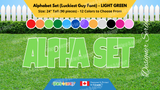 Alphabet Set (Solid Color) 24" Tall Individual Lettering (Luckiest Guy Font) Total 90 pcs | Yard Sign Outdoor Lawn Decorations | Yardabrate Designer Series