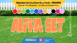 Alphabet Set (Solid Color) 24" Tall Individual Lettering (Luckiest Guy Font) Total 90 pcs | Yard Sign Outdoor Lawn Decorations | Yardabrate Designer Series