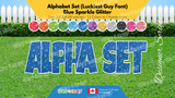 Alphabet Set (Sparkle Glitter) 24" Tall Individual Lettering (Luckiest Guy Font) Total 90 pcs | Birthday Yard Sign (Y-0387)