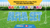 Alphabet Set (Sparkle Glitter) 24" Tall Individual Lettering (Luckiest Guy Font) Total 90 pcs | Birthday Yard Sign (Y-0387)