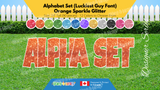 Alphabet Set (Sparkle Glitter) 24" Tall Individual Lettering (Luckiest Guy Font) Total 90 pcs | Birthday Yard Sign (Y-0387)
