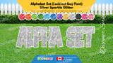 Alphabet Set (Sparkle Glitter) 24" Tall Individual Lettering (Luckiest Guy Font) Total 90 pcs | Birthday Yard Sign (Y-0387)