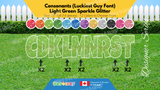 Consonants (Sparkle Glitter) 24" Tall Individual Lettering (Luckiest Guy Font) Total 14 pcs  | Birthday Yard Sign (Y-0389)