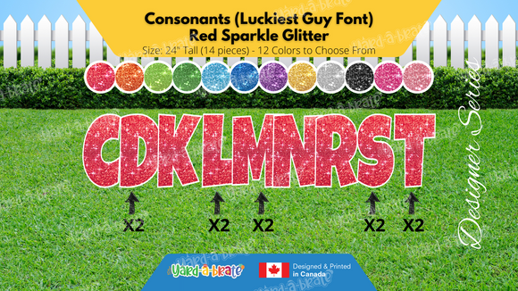 Consonants (Sparkle Glitter) 24