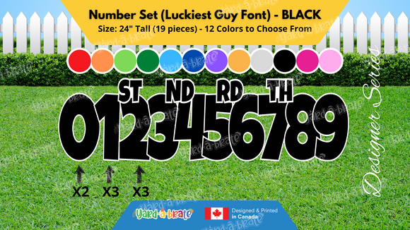 Number Set (Solid Color) 24