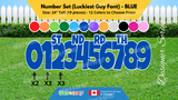 Number Set (Solid Color) 24" Tall Individual Lettering (Luckiest Guy Font) Total 19 pcs | Yard Sign Outdoor Lawn Decorations | Yardabrate Designer Series