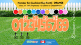 Number Set (Solid Color) 24" Tall Individual Lettering (Luckiest Guy Font) Total 19 pcs | Yard Sign Outdoor Lawn Decorations | Yardabrate Designer Series