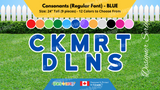Consonants (Solid Color) 24" Tall Individual Lettering (Regular Font) Total 9 pcs | Yard Sign Rental Business | Printed in Canada
