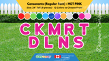 Consonants (Solid Color) 24" Tall Individual Lettering (Regular Font) Total 9 pcs | Yard Sign Rental Business | Printed in Canada